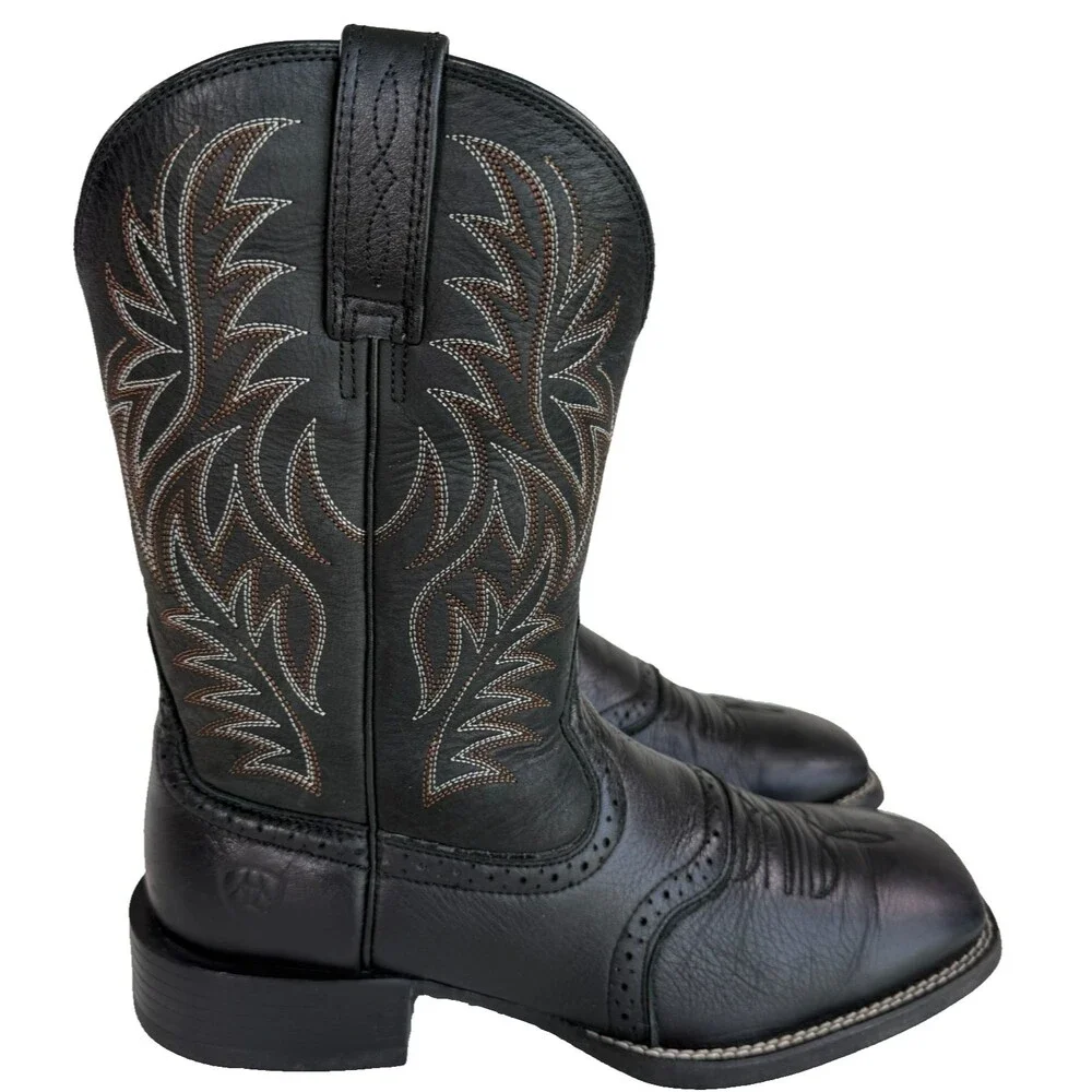 Ariat Sport Performance Western Cowboy Boots Men's Black boot 10016292 Size 8.5D